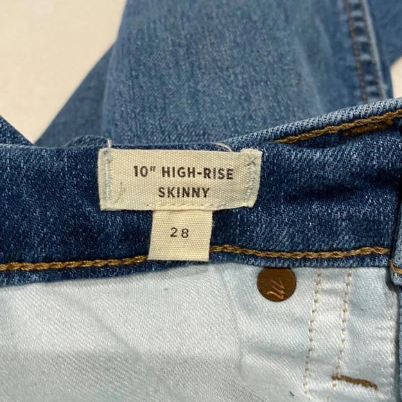 Madewell 10" High-Rise Skinny Button-Front Jeans Dewitt Wash 16598 - Picture 12 of 16